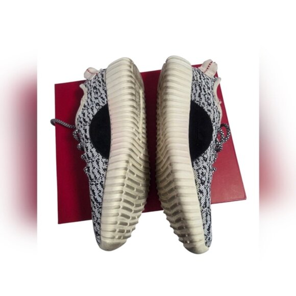 Adidas Yeezy Black and White Knit Sneakers - Picture 4 of 14